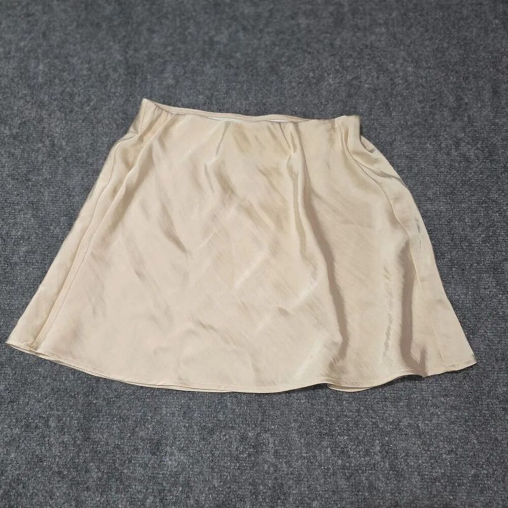 Cream A-Line Mini Skirt